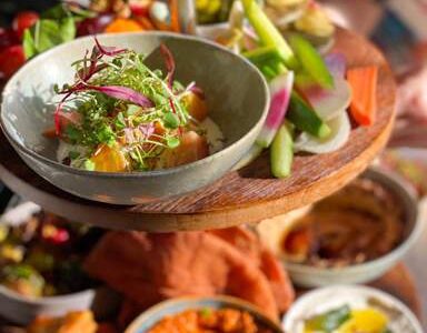 fresh and clean whole food - decadent delicious brunch feast for 2 at Lulu's Berkeley