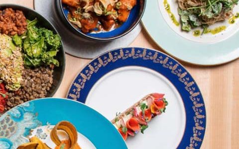 Beautiful plant-based spread by Chef Rodolfo Cuadros of Bloom Plant Based Kitchen in Chicago, IL