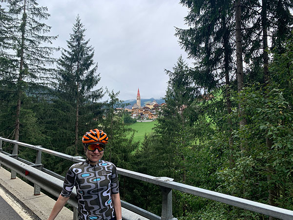 Leigh Balkom, Marebbe. Healthy Anywhere goes to the Dolomites to scout healthy eats and road cycling