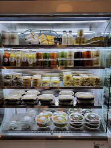 Case of healthy deliciousness at Fresh Thymes Bodega, Boulder, CO