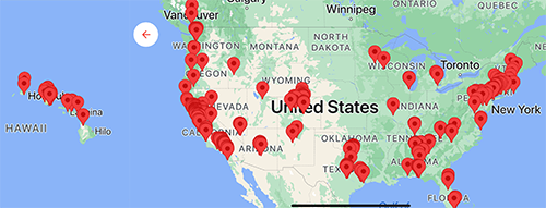 Healthy Anywhere App coverage map as of Nov 30, 2023